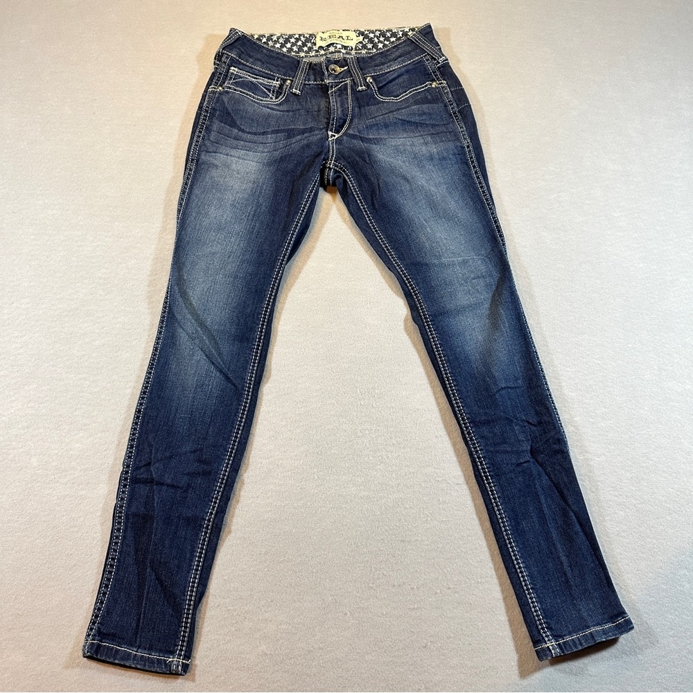 Ariat Real Denim Ella Skinny Jeans Women’s 28R‎ Blue Mid Rise Stretch Western